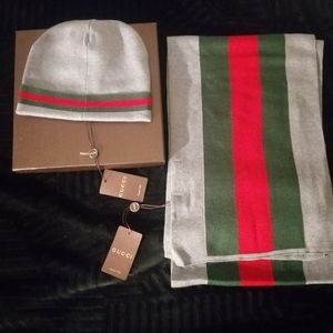 Unisex Gucci Beanie and Scarf